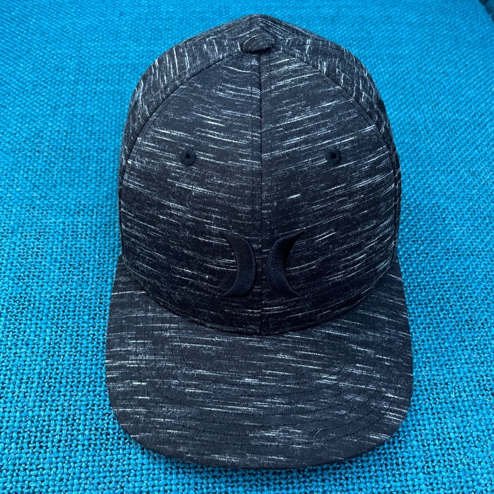 Hurley Icon Flexfit Cap Hat Dark Heather Grey Size S-M